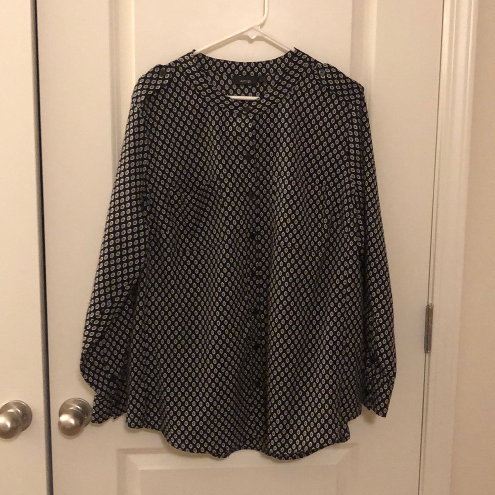 Long sleeve patterned button up
